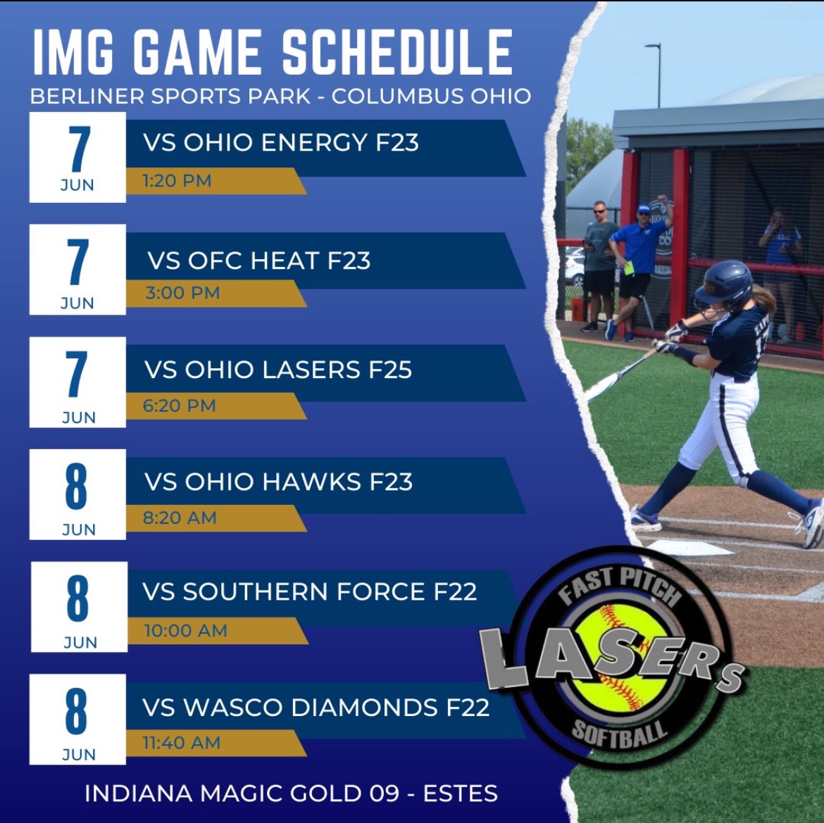 The summer season is starting up! We play at the @LaserShowcase in Columbus, OH. I hope to see you there! @MastodonSB @USISOFTBALL @BallStateSB @CoachPena_BSU @BradleySoftball @Coach2K_Miami @MiamiOH_SB @ToledoSoftball @NKUSBCoachG @NKUNorseSB