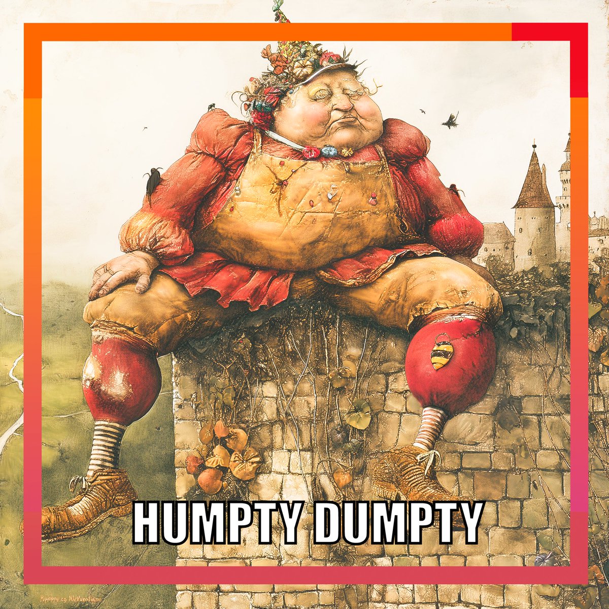 Humpty Dumpty
Sat on a wall.
Now it’s time
For his great fall.

All of his horses
And all of his men
Won’t put Dumpty
Together again.

#NotTheKingOfEngland
#SomeplaceCloserToHome