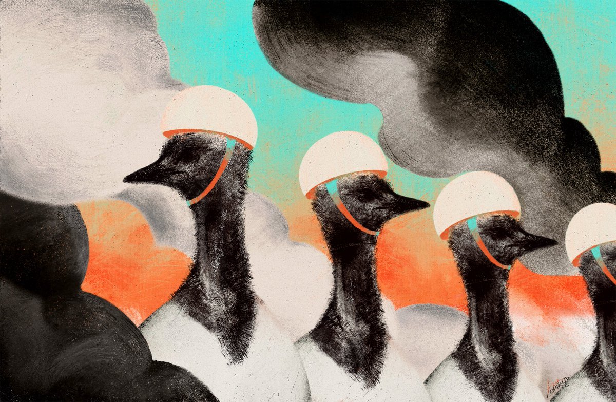 V___ertios's tweet photo. #illustlation #cornwave emu war https://t.co/RxwpGCqRg9