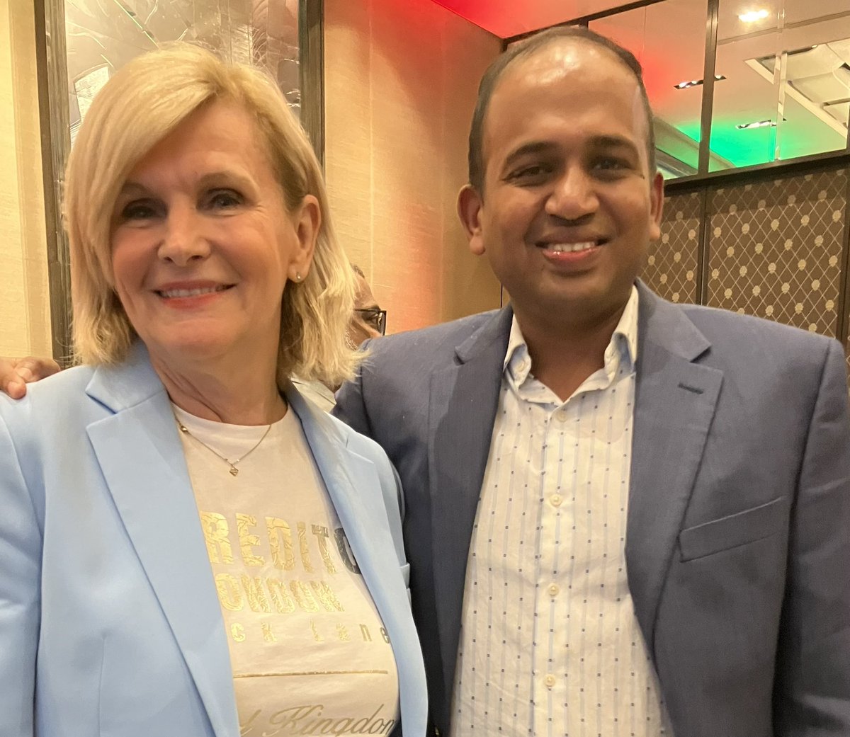 Always a pleasure to meet the immensely inspiring and charismatic @DrMariaNeira  from @WHO - she continues to be a leading champion for advancing development at the nexus of health-climate-energy-equity #wha77  #worldhealthassembly #geneva
