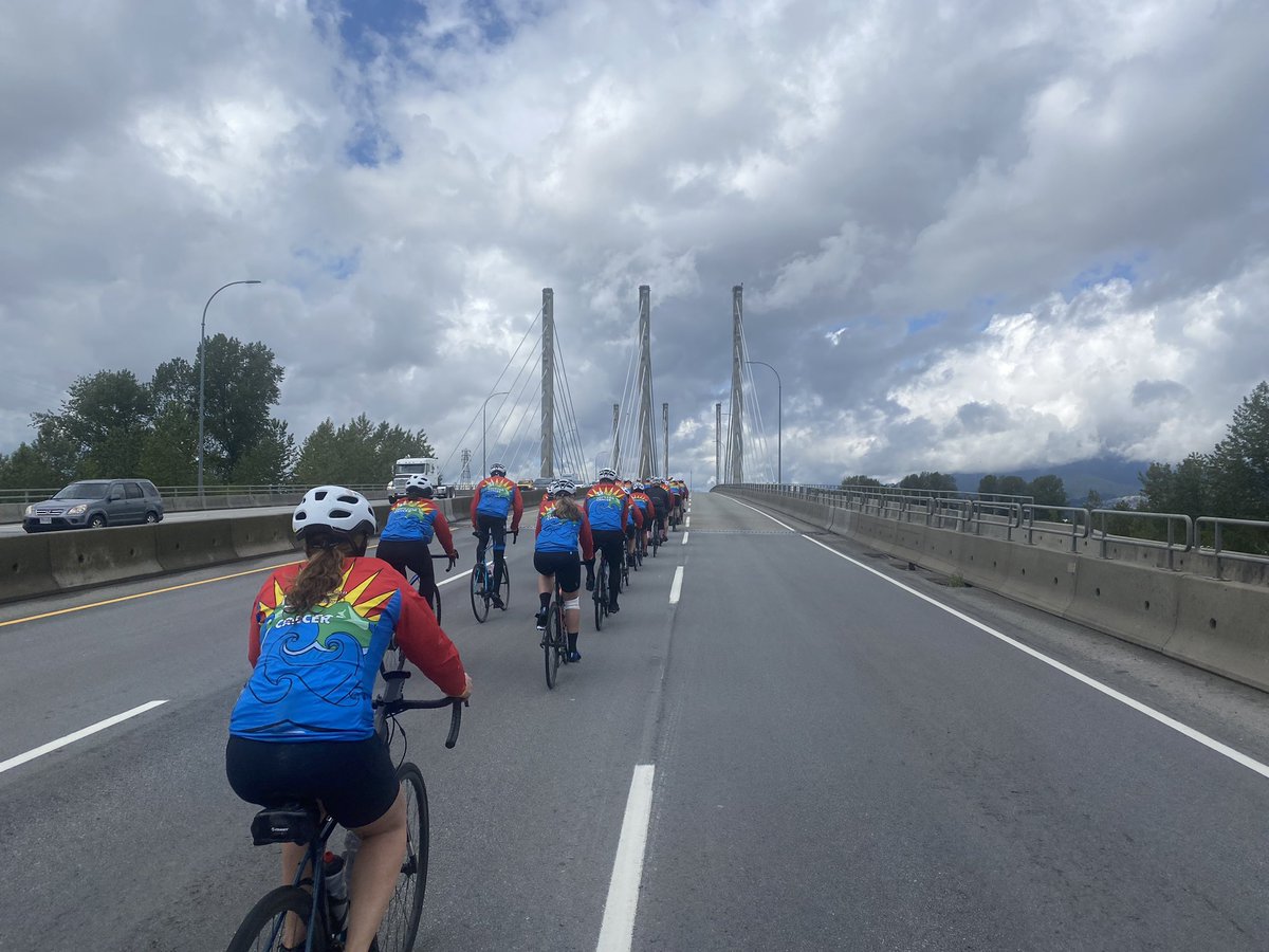 Cst. Christina Burnham and I were proud to represent @WestVanPolice at todays 2024 #CopsForCancer #TourDeCoast media launch!  And a huge Thank-You to the #VPD @VPDTrafficUnit for safely escorting us in the rain! @VancouverPD #ForTheKids @cancersociety