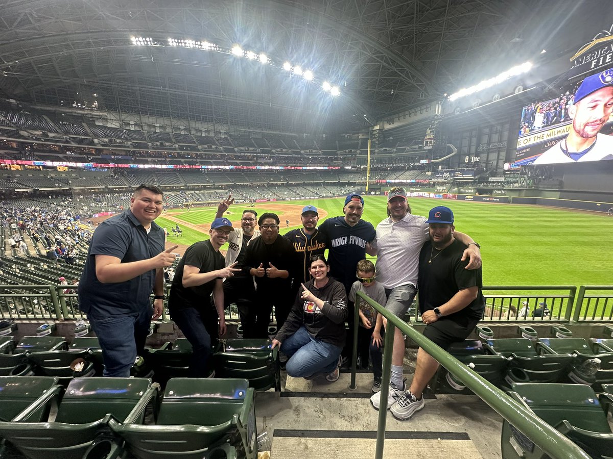 Joel Trussoni (@joeltrussoni) on Twitter photo Great leadership team outing tonight! Cubs lost but clearly my team mostly supported the brewers anyways ๐ Missing many in this pic unfortunately but we all had a great time! ๐ฏ๐ฏ๐ฅ๐ฅ๐ช๐ช
#Relentless
#TeamFusion
<a href="/shawnglinski/">Shawn Glinski</a> <a href="/BrianWest_GLM/">Brian West - GLM VPGM</a> <a href="/GreaterLakesMkt/">Greater Lakes Market ๐</a> Great leadership team outing tonight! Cubs lost but clearly my team mostly supported the brewers anyways ๐ Missing many in this pic unfortunately but we all had a great time! ๐ฏ๐ฏ๐ฅ๐ฅ๐ช๐ช
#Relentless
#TeamFusion
<a href="/shawnglinski/">Shawn Glinski</a> <a href="/BrianWest_GLM/">Brian West - GLM VPGM</a> <a href="/GreaterLakesMkt/">Greater Lakes Market ๐</a>