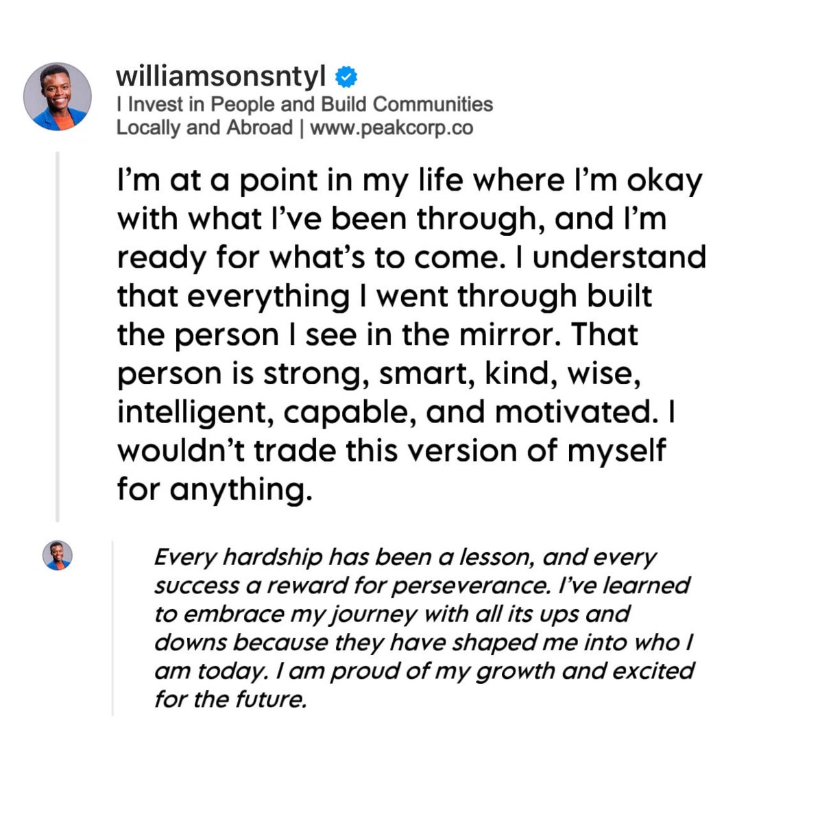 williamsonsntyl's tweet photo. I’m now on a journey to help individuals through coaching to find their purpose and learn valuable principles to help them reach their peak potential. If you’re ready to transform your life and achieve your goals, I invite you to visit https://t.co/KMD4G5KSUj and join my program. https://t.co/iAp4hxirAJ