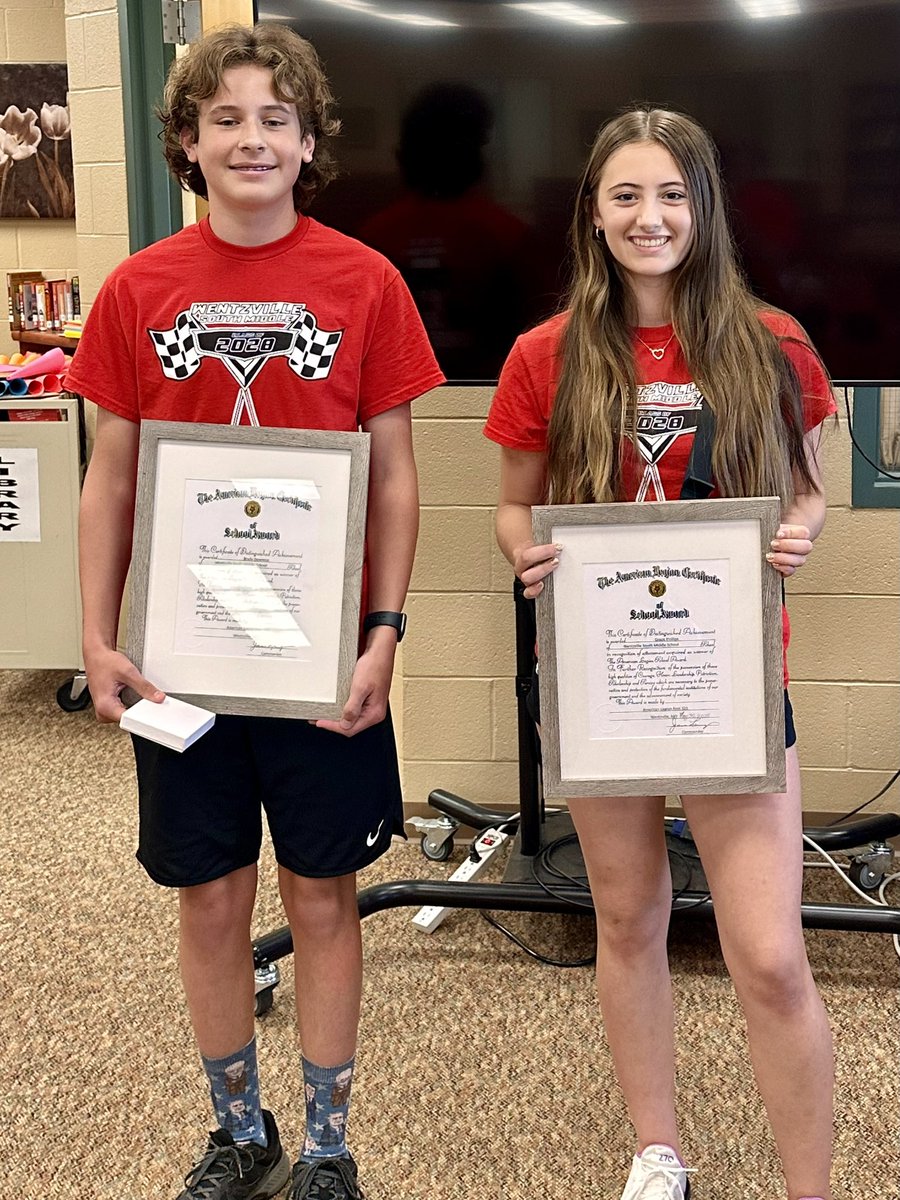 Very proud of our American Legion Award recipients!  These two are very deserving of this distinguished honor!  💙💚