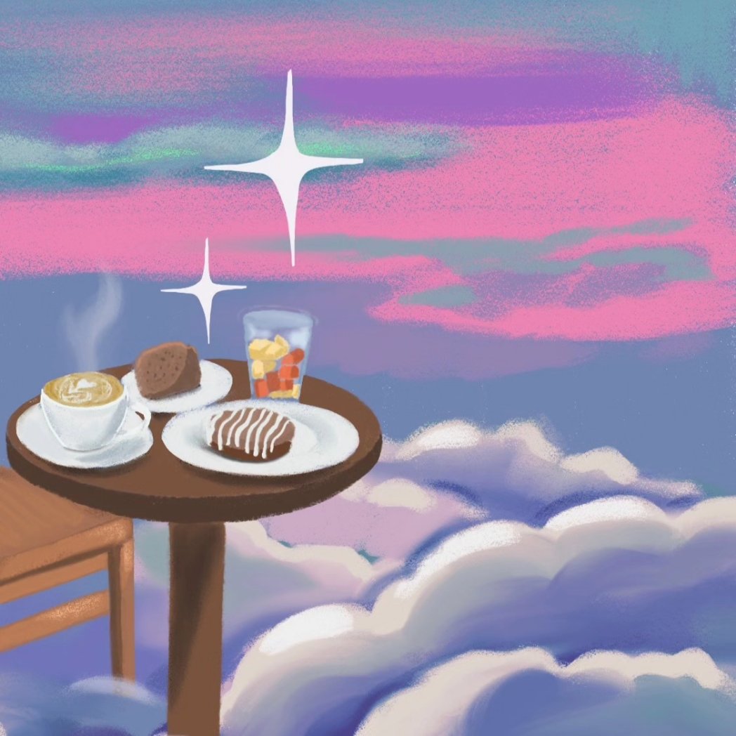 I dream of coffee and pastries lol 😄 🖌 ✨️ 
#illustration #NRFIPlaydoit #RNBreakfast #art