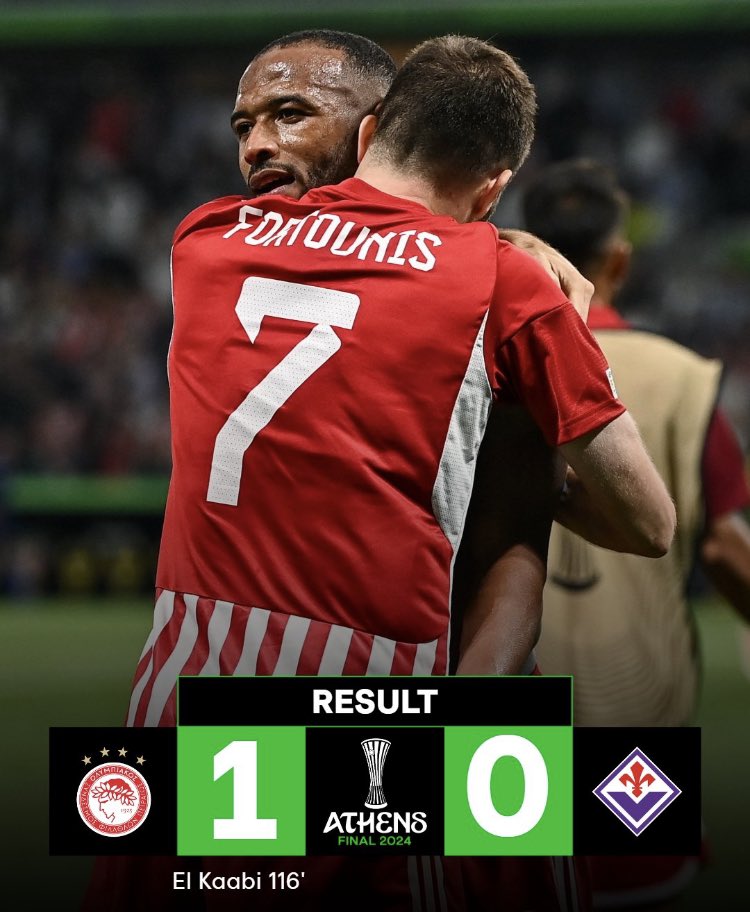 Olympiacos = Champions 🏆

#UECLFinal
