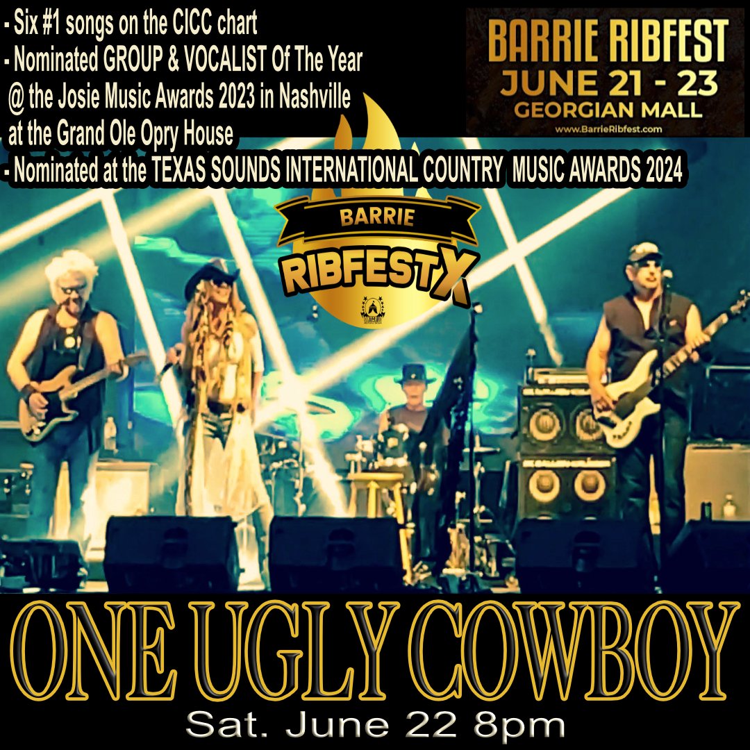 Not at @Kepenfest this year ... maybe next year !!! BUT we will be at the Ribfest in #Barrie June 22 !!! oneuglycowboy.com RING OF FIRE !!! youtube.com/watch?v=wyD-NN… #ribfest #Ontario
