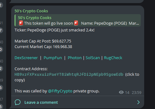 DragonWallets's tweet photo. @risucoin @MrBeepBop69 @CrashiusClay69 @Casonfoy We called this coin before it launched on Raydium and it did an easy 2.4x, join today! https://t.co/fwrTfB5Tn5 https://t.co/2oQ86hskfw