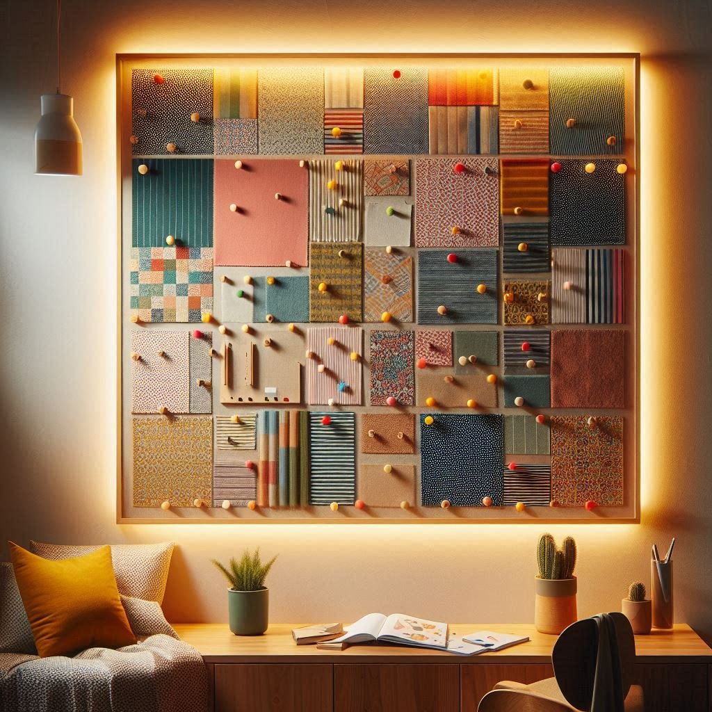 hearthouselive's tweet photo. Home decor DIY:
Fabric-Covered Bulletin Board - Cut the fabric to fit over the corkboard with extra around the edges. Stretch the fabric over the board and staple it to the back. This makes a stylish and functional addition to an office or kitchen.

#fabric #bulletinboard #homede https://t.co/goo3gmVSJw