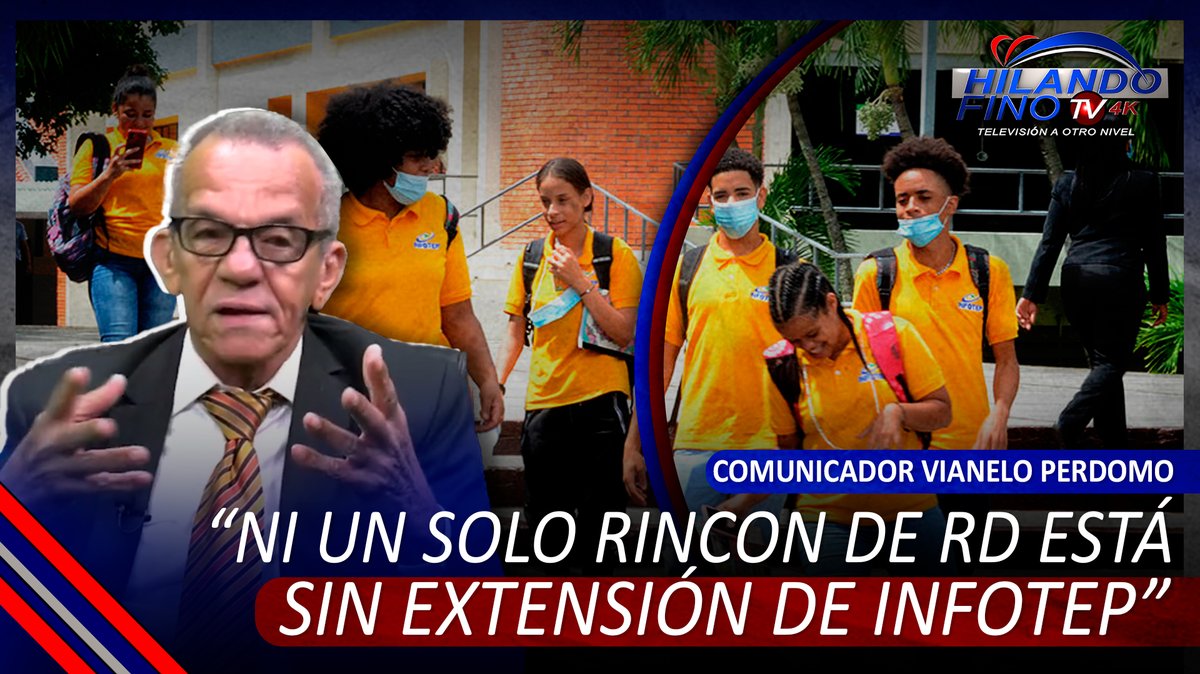 #HilandoFinoRedes | Comunicador Vianelo Perdomo: 'Ni un solo #rincón de RD está sin extensión de @InfotepRD ”
.
VIDEO EN YOUTUBE👇:
youtu.be/L4OXP6hjDmo
.
#HilandoFinoTV #infotep #extensiones #estudios #rc