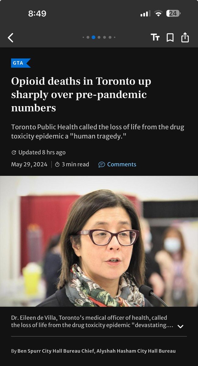 And all Ontario would do is 1) shut down safe-supply, 2) shut down safe-use sites, 3) criminalize small possession, 4) keep detox + rehab unreachable and 5) squander our tax dollars on earlier flooding of alcohol retailers. By @BenSpurr @alysanmati thestar.com/news/gta/opioi…