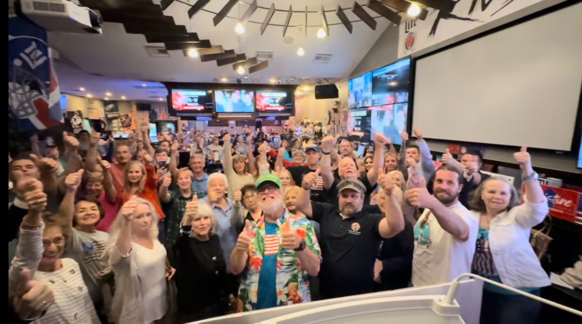 PRESIDENT TRUMP will carry New Jersey. And TRUMP ENDORSED Christine Serrano Glassner will win US Senate. Thank you to the great crowd that came out and joined us tonight in Ocean County for the kickoff of Project 14! The America First Republicans of NJ are winning! MAGA!