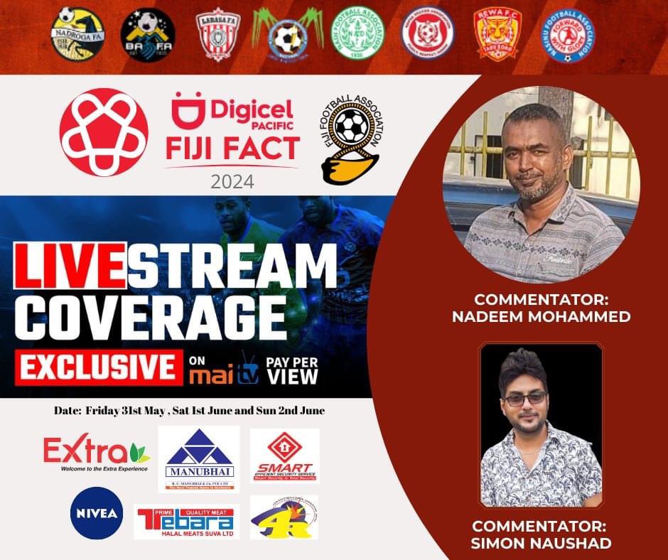 Catch all the action! ⚽️ #DigicelFijiFACT #MaiTV #Soccer #LiveCommentary #PPV #Commentator