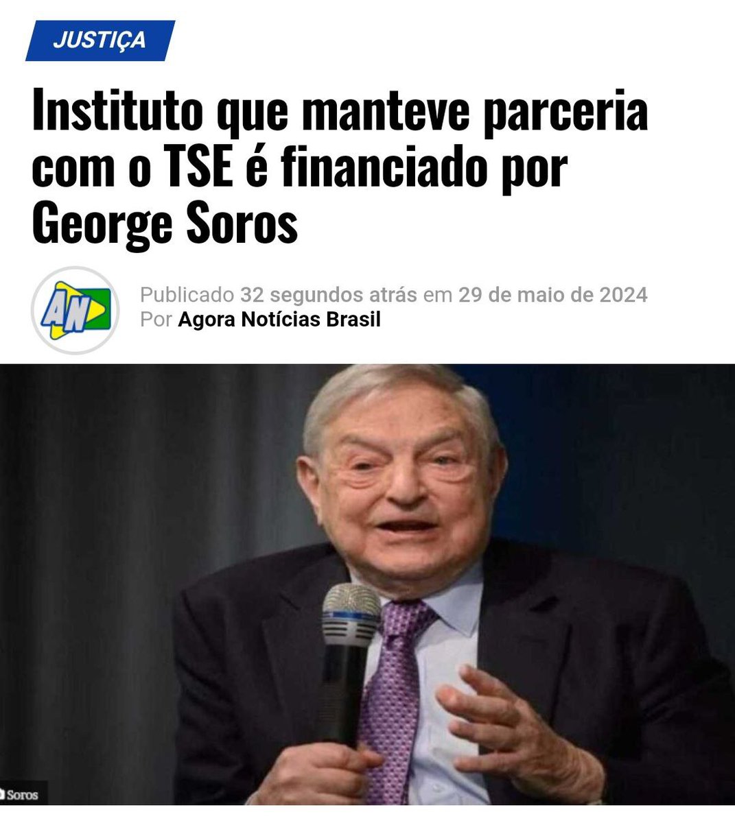 Para quem não sabia, agora, na mídia, a confirmação. 👇👇👇 agoranoticiasbrasil.com.br/2024/05/instit…