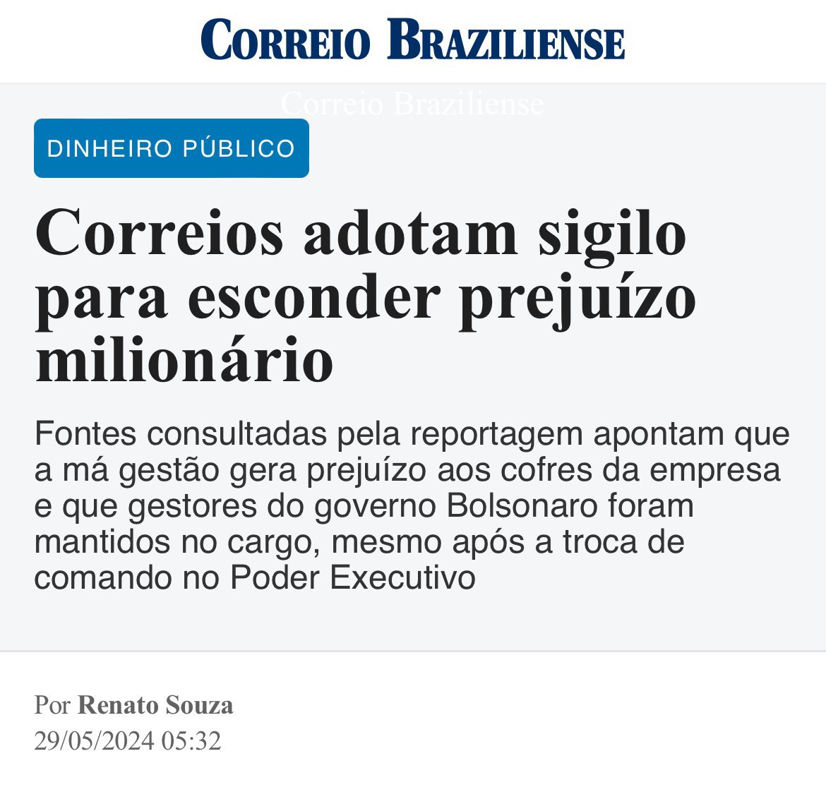 Estatal é sempre um mau negócio para qualquer país, mas os Correios estão de parabéns há décadas.