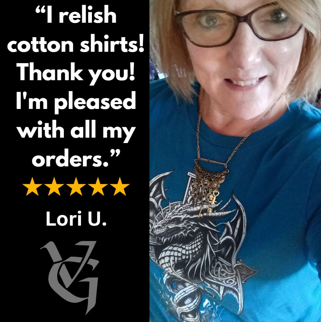 vikinggoods's tweet photo. Big thanks to Lori U. for the shout-out! We're stoked you're loving your cotton shirts. Keep on rocking them in style! #CottonCrush #HappyCustomer https://t.co/WDKbSi8c3E