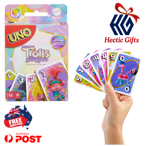 NEW Mattel - UNO Trolls Band Together Edition Card Game ow.ly/hf8r50QBzvA #New #HecticGifts #Mattel #UNO #Trolls #TrollsBandTogether #SpecialEdition #CardGame #Collectible #UNOCards #GameNight #FamilyFun #Kids #FreeShipping #AustraliaWide #FastShipping