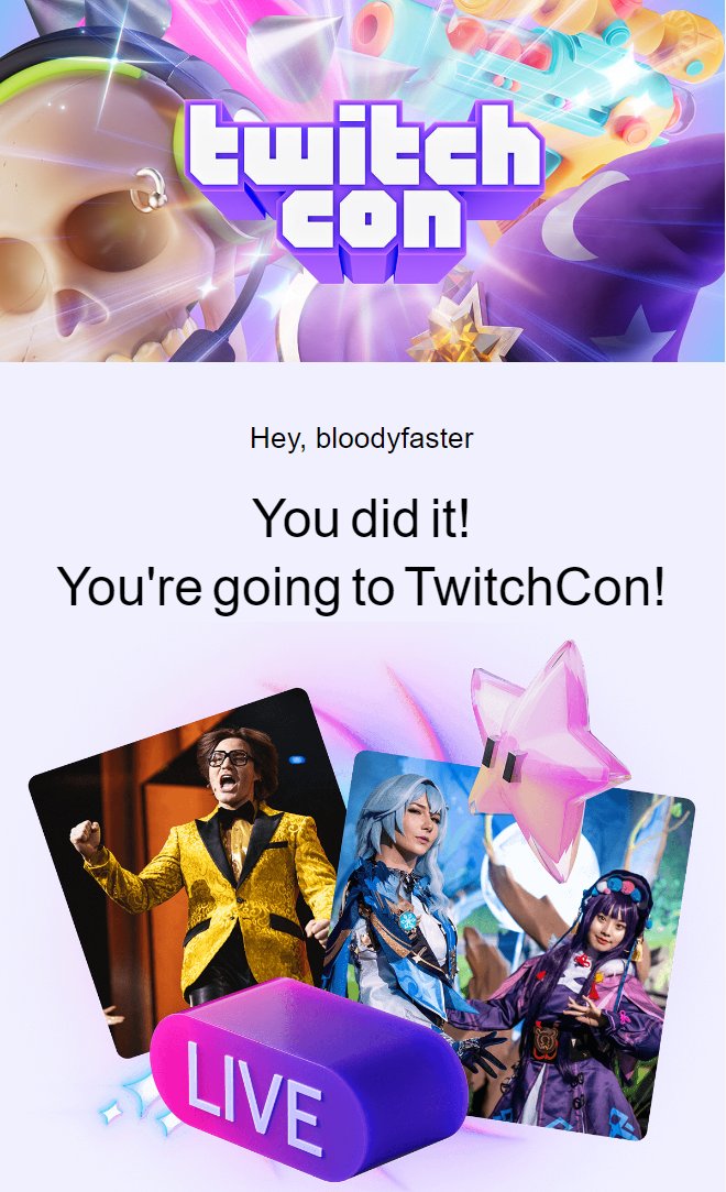 see y'all at twitchcon :)