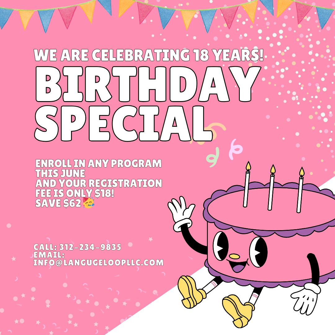 LanguageLoop's tweet image. do NOT miss out on our june 2024 special 🥳

languageloopllc.com/blog/

#languagelearning #foreignlanguages #languageresources #chicagoclasses #nyc #losangeles #worldwide