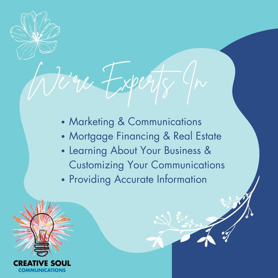 CreativeSoulCom's tweet photo. We're passionate about helping businesses of all sizes succeed with a well planned approach to communications 🥰 

We're full of ideas and insight. Let's chat! 🗣 

#setandforget #communications #marketing #branding #content #socialmedia #blogs #database #mortgagebroker #realtor https://t.co/AUaDoePmvO