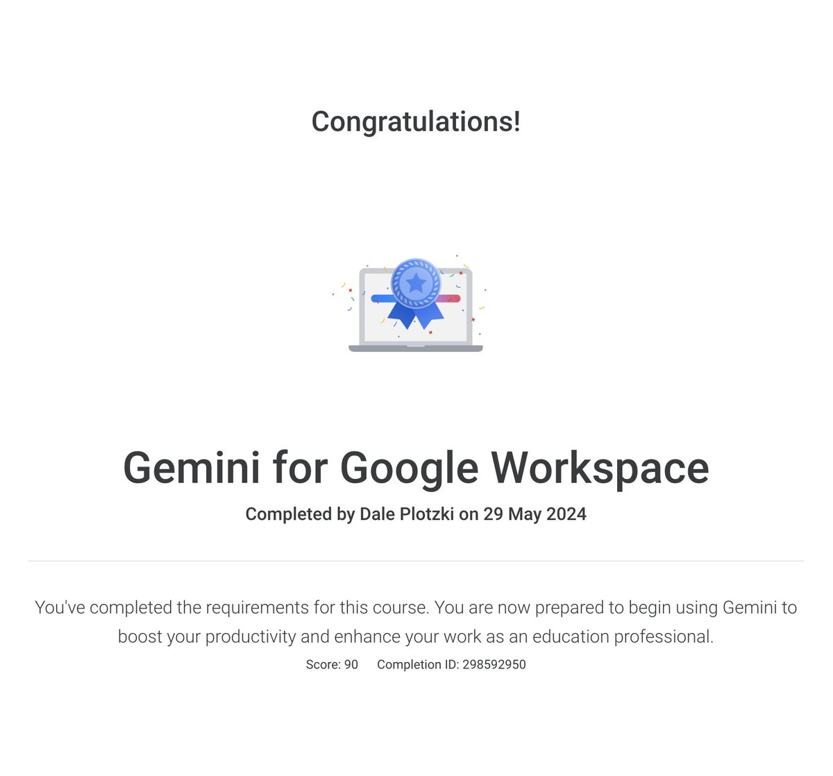 If you are looking for a good intro to #AI certification for your Ts, goo.gle/gemini-edu-cou… packs a lot of learning into a short timeframe 👌

It covers both skills and mindsets Ts need to adopt to begin using AI at a more impactful level.