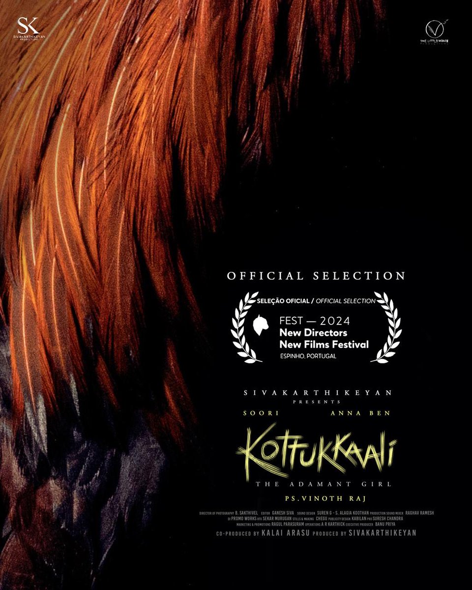 #Sivakarthikeyan's #Kottukkaali - All set to be showcased at the upcoming #FEST - New Directors | New Films Festival - @FESTFestival in Espinho, Portugal 💥👏 #Soori #AnnaBen #PSVinothRaj