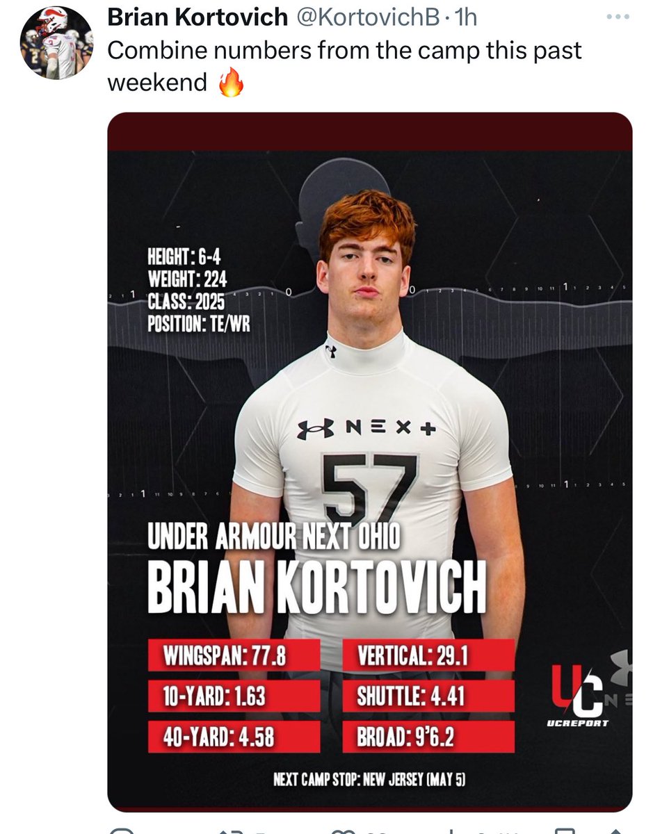 VASJFootball's tweet photo. VIKING NATION
BIG CONGRATS TO BRIAN KORTOVICH FOR RECEIVING AN OFFER FROM UNIVERSITY OF ILLINOIS! THE BIG 10 IS ALL OVER BK! LETS GOOOO!
GFGF 
@VASJHighSchool @VASJVikingsAD 
@KortovichB @RobbyDischer https://t.co/sFLjdyIib2