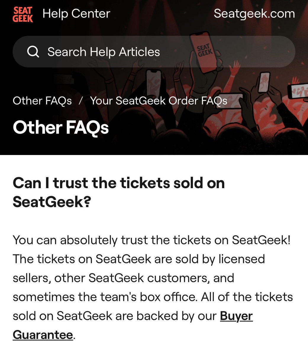 Box office is absolutely confounded! They said they’ve never seen anything of this scale. @SeatGeek @StubHub so… do we get refunds? How about my flight fare? ✨❤️🫶 What happened to the buyer’s guarantee?