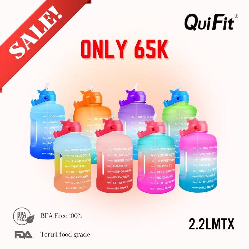 Cek QUIFIT - [2.2LMTX] Botol Air Minum Motivasi 2.2L dengan sedotan dan phone holder 100% BPA Free dengan harga Rp65.000. Dapatkan di Shopee sekarang! s.shopee.co.id/qNwp8W0G3?shar…