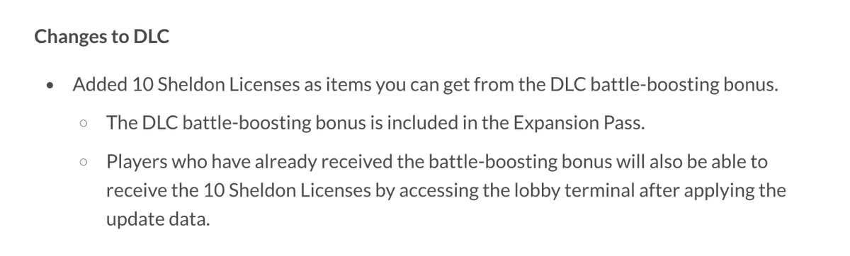 [Splatoon 3] Players who own the Expansion Pass (Inkopolis + Side Order DLC) will get 10 free Sheldon Licenses in 8.0.0. Check the Lobby terminal after the update releases. Full patch notes: en-americas-support.nintendo.com/app/answers/de…