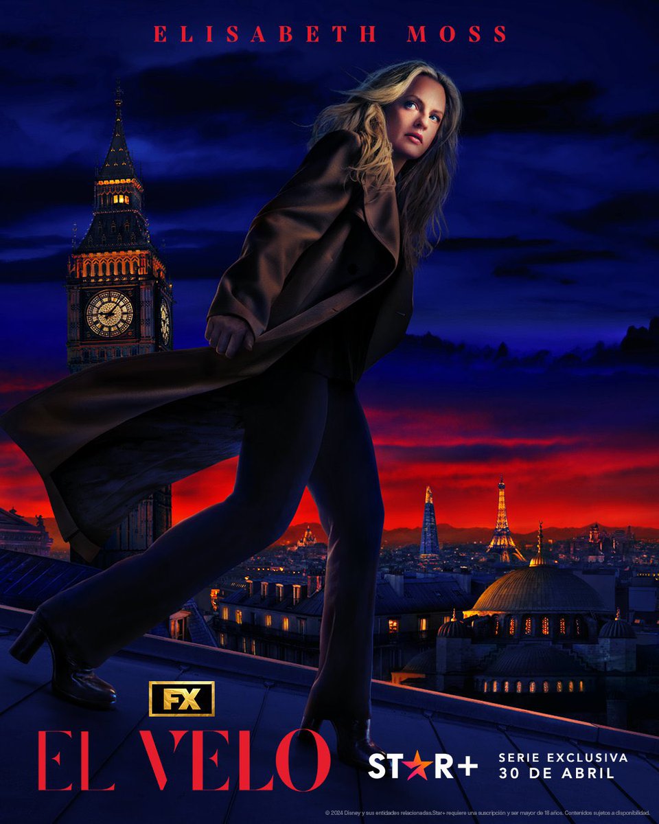 #Series 🎬🍿¡¡Muy buena!! 
El regreso de #ElisabethMoss #Imogen #TheVeil #TheVeilFX #ElVelo Una agente británica encargada de atrapar a un presunto líder terrorista q intenta atacar a Estados Unidos.  #thriller #espías Disponible en <a href="/StarPlusLA/">starplusla</a>