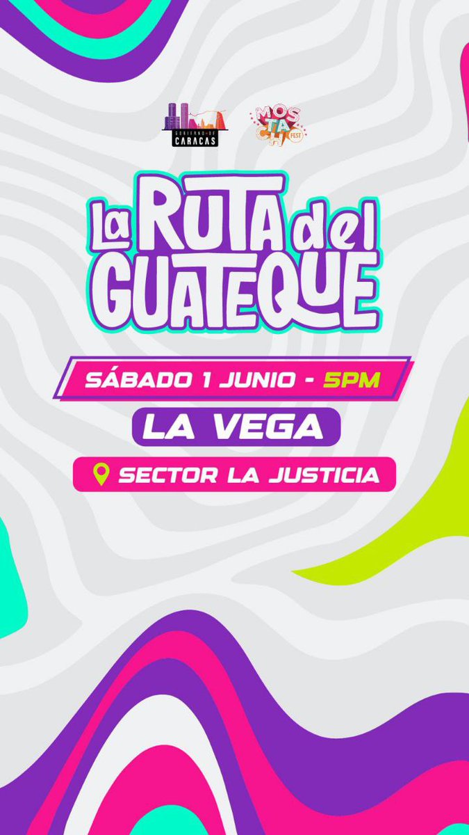 💃🕺¡No se pierdan este sábado #1jun la Ruta del Guateque en La Vega! Nos acompañarán reconocidos artistas y agrupaciones. Caracas es la Ciudad Creativa Musical, vamos a disfrutar al máximo. El pueblo del presidente @NicolasMaduro merece la mayor suma de felicidad posible.