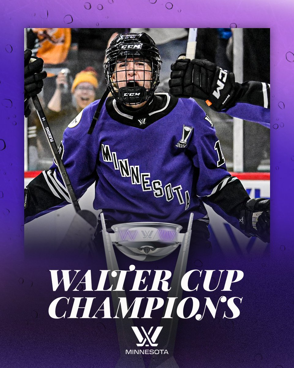CHAMPIONS OF THE PWHL 👑 🏒 

Minnesota wins the first Walter Cup of the Professional Women's Hockey League!
