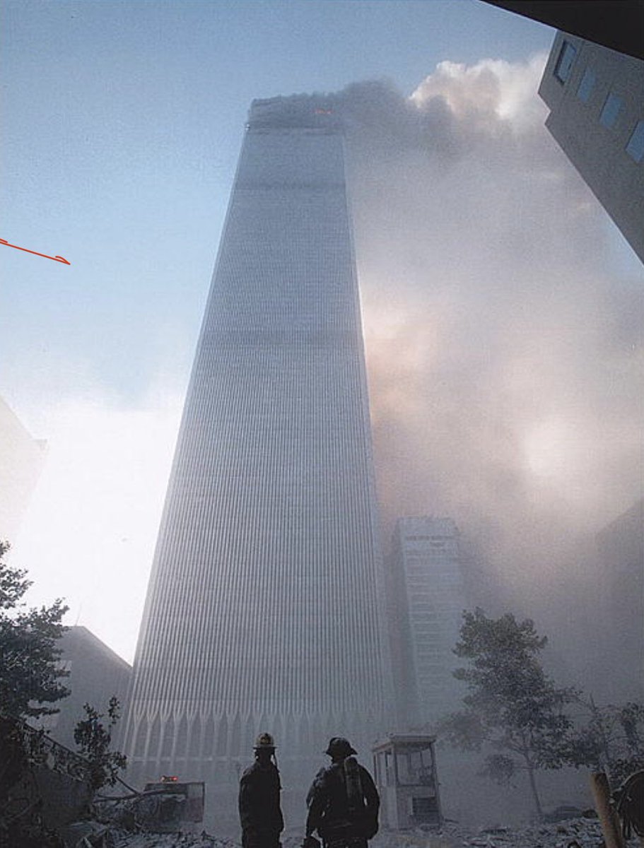 [RG911Team] This rare photo doesn’t make sense.

Firemen who just survived the destruction of the South Tower on 9/11 are looking at the North Tower.

If the plane damage and fire caused the collapse, why aren’t they running away? 

The answer is in the dust. See next post⬇️
