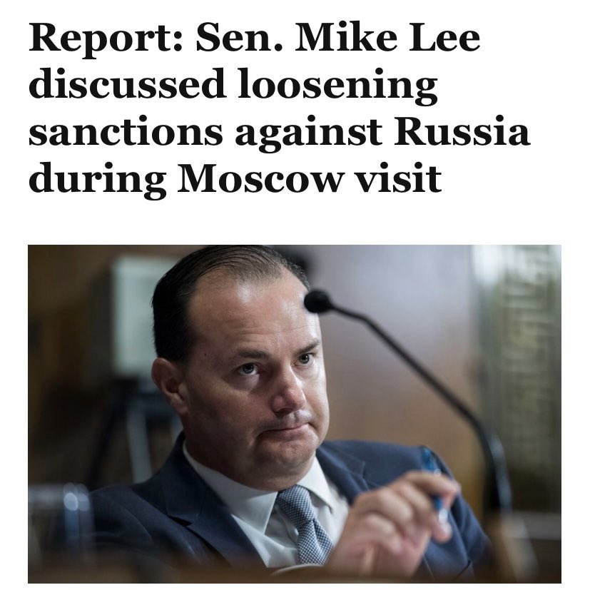 @BasedMikeLee Please like and share if you want Mike Lee to explain why he made that solo trip to Moscow in 2019.