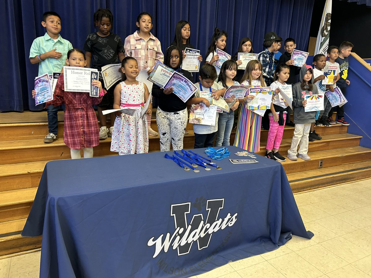Proud moment for our young achievers! Honoring our #WilsonWildcats and their dedication to excellence! #CJUSD