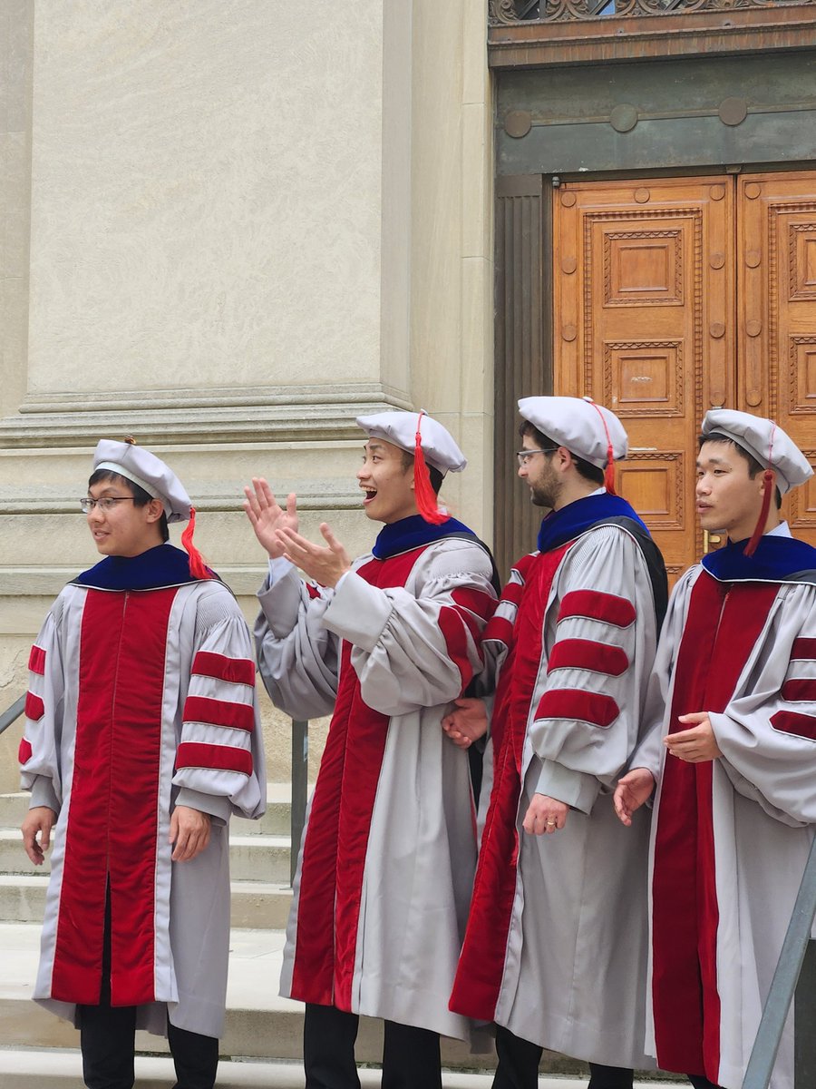 Congratulations to our newest graduates (and newly hooded!) We will miss you four and all that you brought to our group! Say hello to Drs. Chu, Lewis, Tang and Toh!