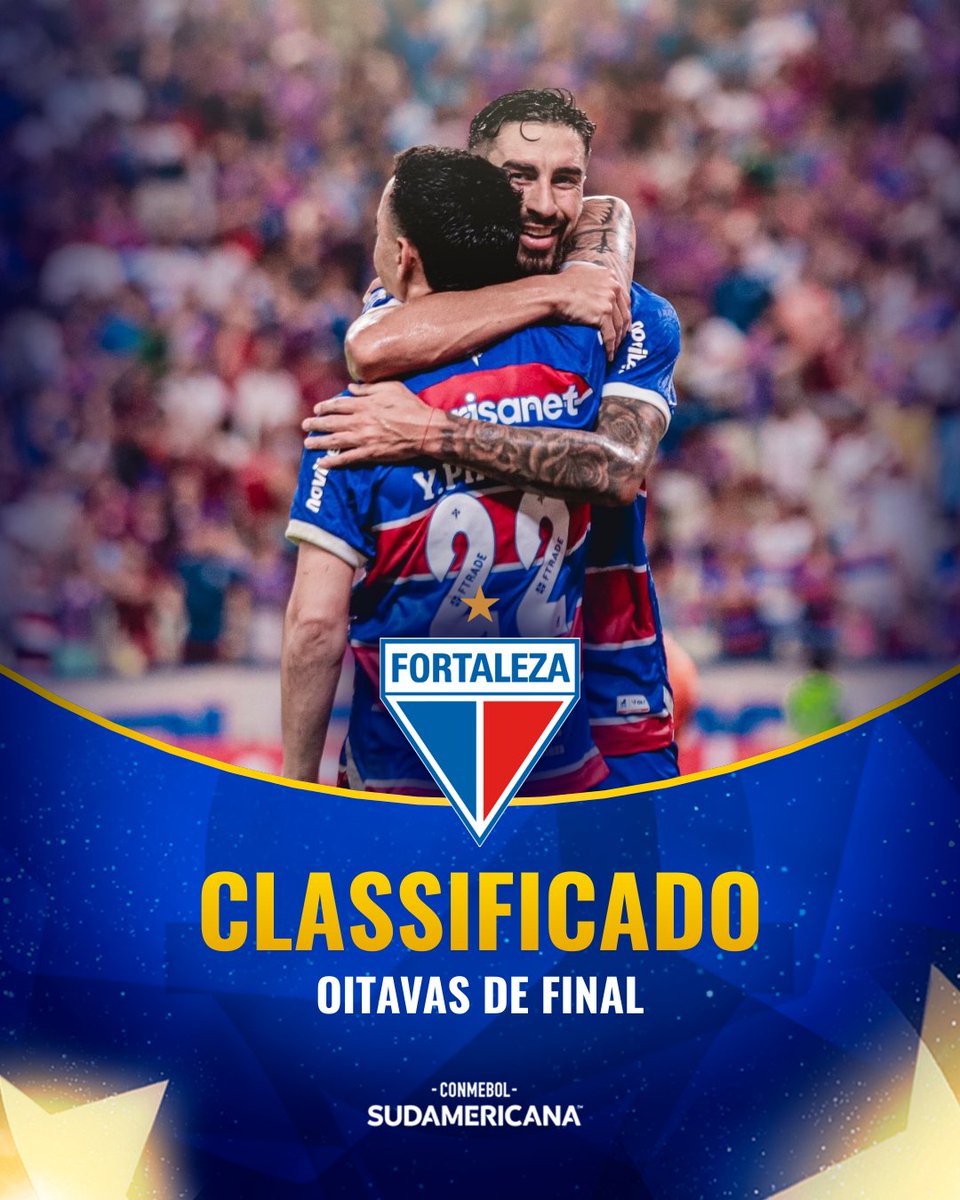 🦁👏 É o LAION nas Oitavas! O <a href="/FortalezaEC/">Fortaleza Esporte Clube 🦁</a> ficou em primeiro no Grupo D e está classificado na CONMEBOL #Sudamericana!

#GrandeConquista