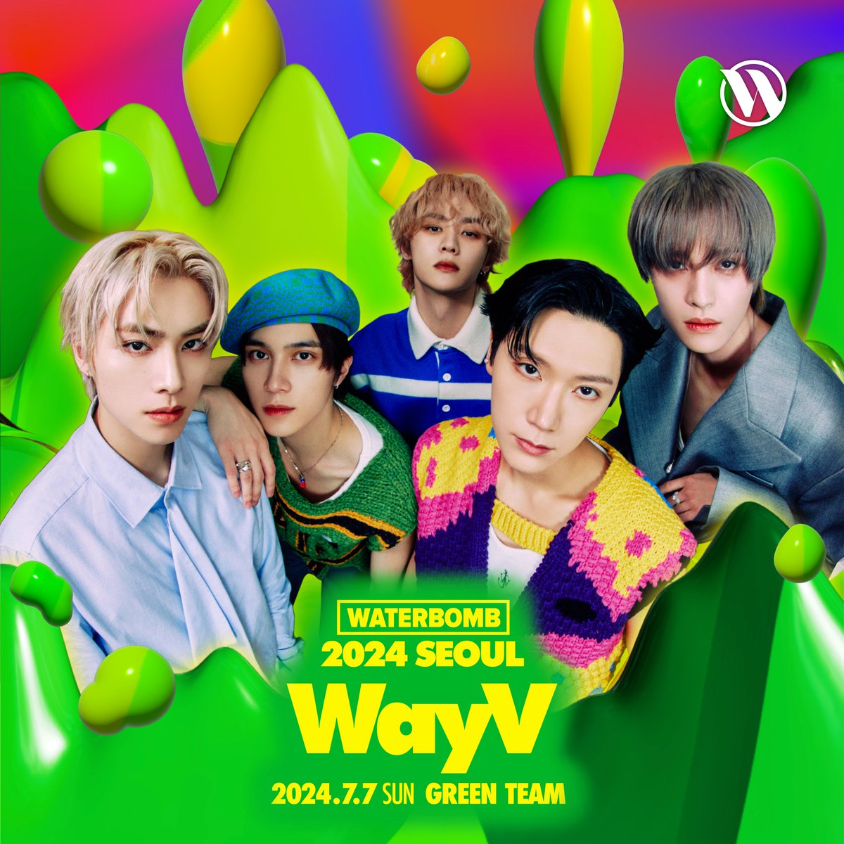 워터밤을 휩쓸 새로운 파도 WayV🔥
파워풀한 WayV의 무대! Give Me Your Energy!!

🟢GREEN TEAM l 7.7(SUN)

WATERBOMB SEOUL 2024
✅날짜 : 2024년 7월 5일(금) ~ 7일(일)
✅티켓 구매 : waterbombfestival.com/ticket-seoul

📌유의사항
*각 회차의 티켓이 매진되면, 별도 공지 없이 자동으로 가격이 상승된