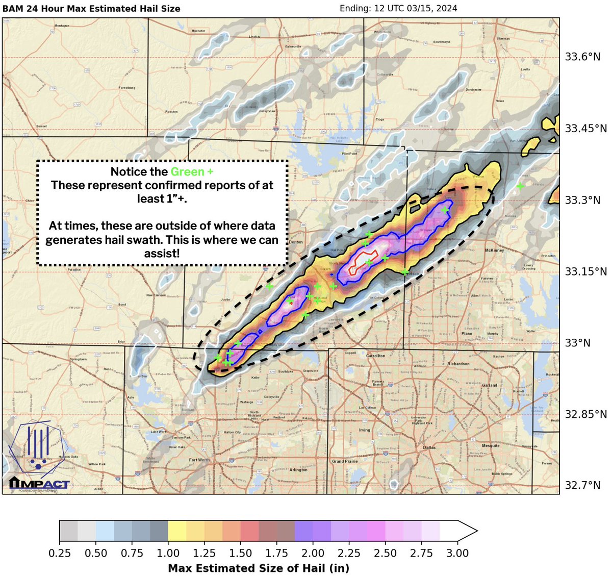 The past few weeks have been very active in terms of severe weather. ⛈️ We've been working with our public adjuster clients to provide forensic reports 📑, hail maps, and consultation detailing these events! You need to have ALL the pieces in order to win claims! Let's chat 💬