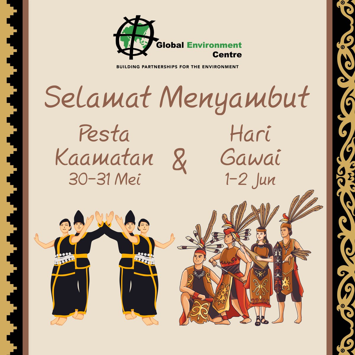 GEC mengucapkan selamat menyambut Pesta Kaamatan dan Hari Gawai kepada semua yang meraikan 🌾 Kedua-dua perayaan ini disambut bagi menzahirkan kesyukuran kepada Tuhan pada penghujung musim menuai. Semoga perayaan tahun ini disambut dengan penuh meriah dan rasa kesyukuran.