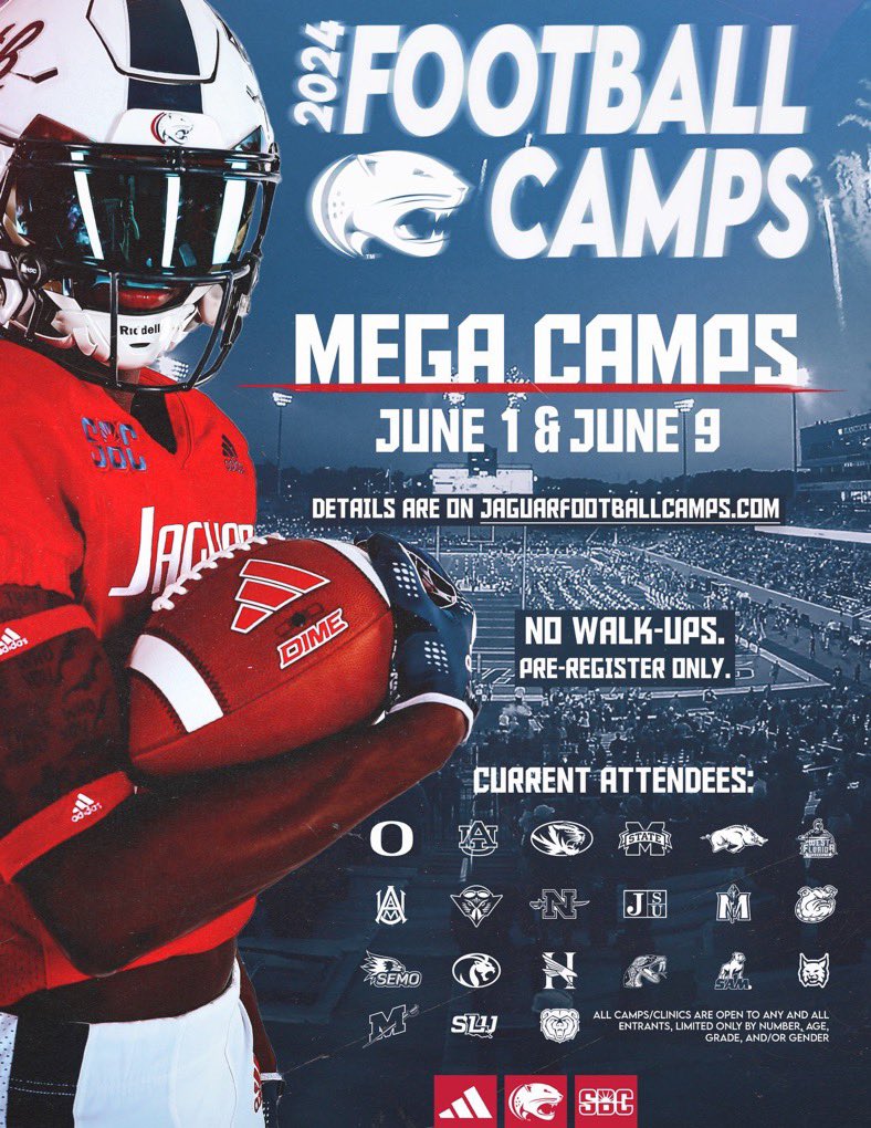 Thanks for the invite @JagsFB_Recruits! Excited to be there Saturday, June 1st!

@Trew30_ @FLCoachT @NHS_Eagles_FB @Niceville_FB @HKA_Tanalski