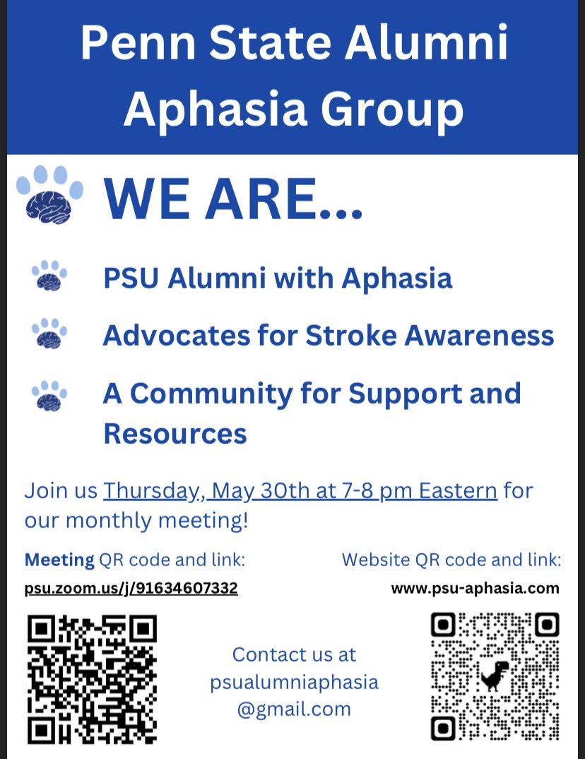 Penn State Alumni Aphasia Group tweet media