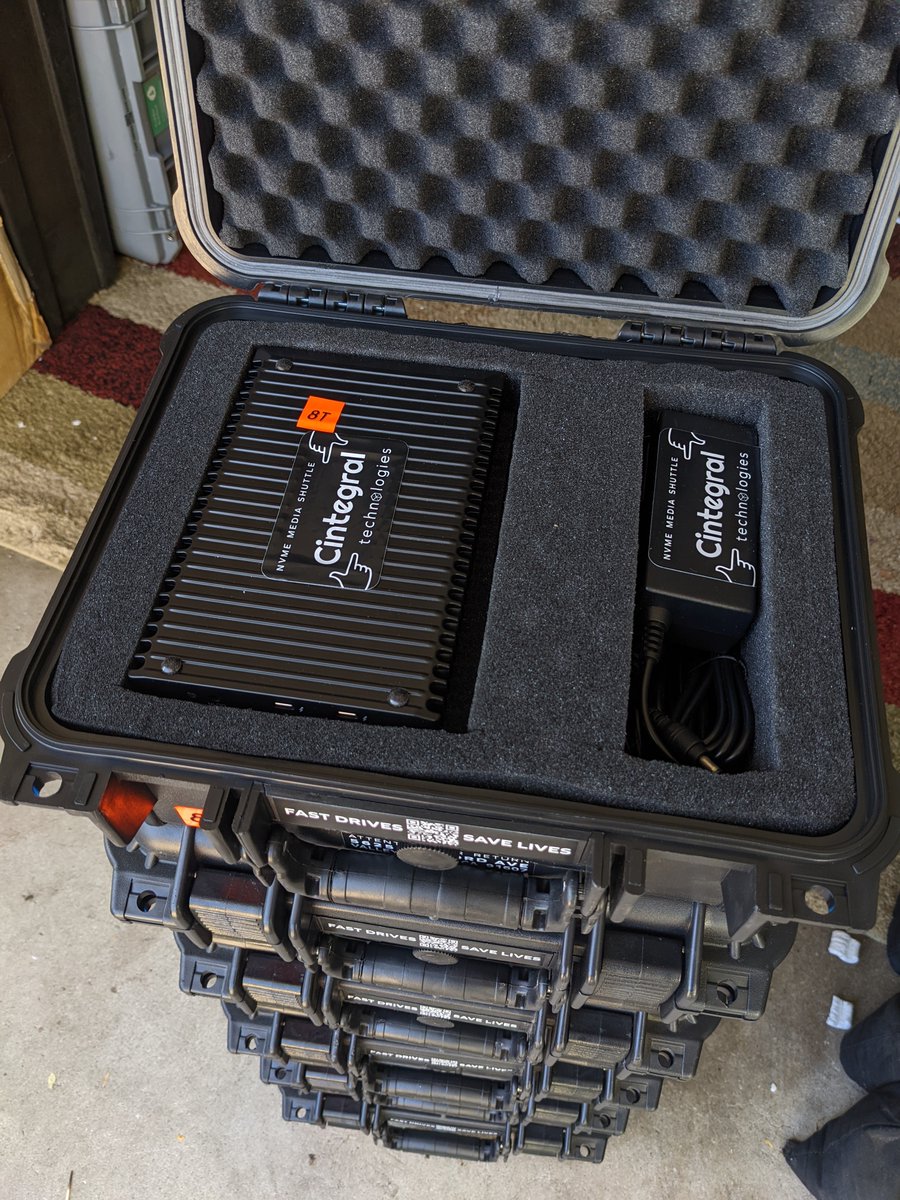 THANK YOU Cintegral @DaneBrehm  for donating a 2 Week Rental of “Fast Drives Save Lives” Package 5x 4TB NVMe Shuttles or 1x 23TB SSD RAID0! (Value $1,400 each) for 6/7/24 The Film Series: Film Competition at Cine Gear Expo #2024CineGearExpoLA CineGearExpo.com