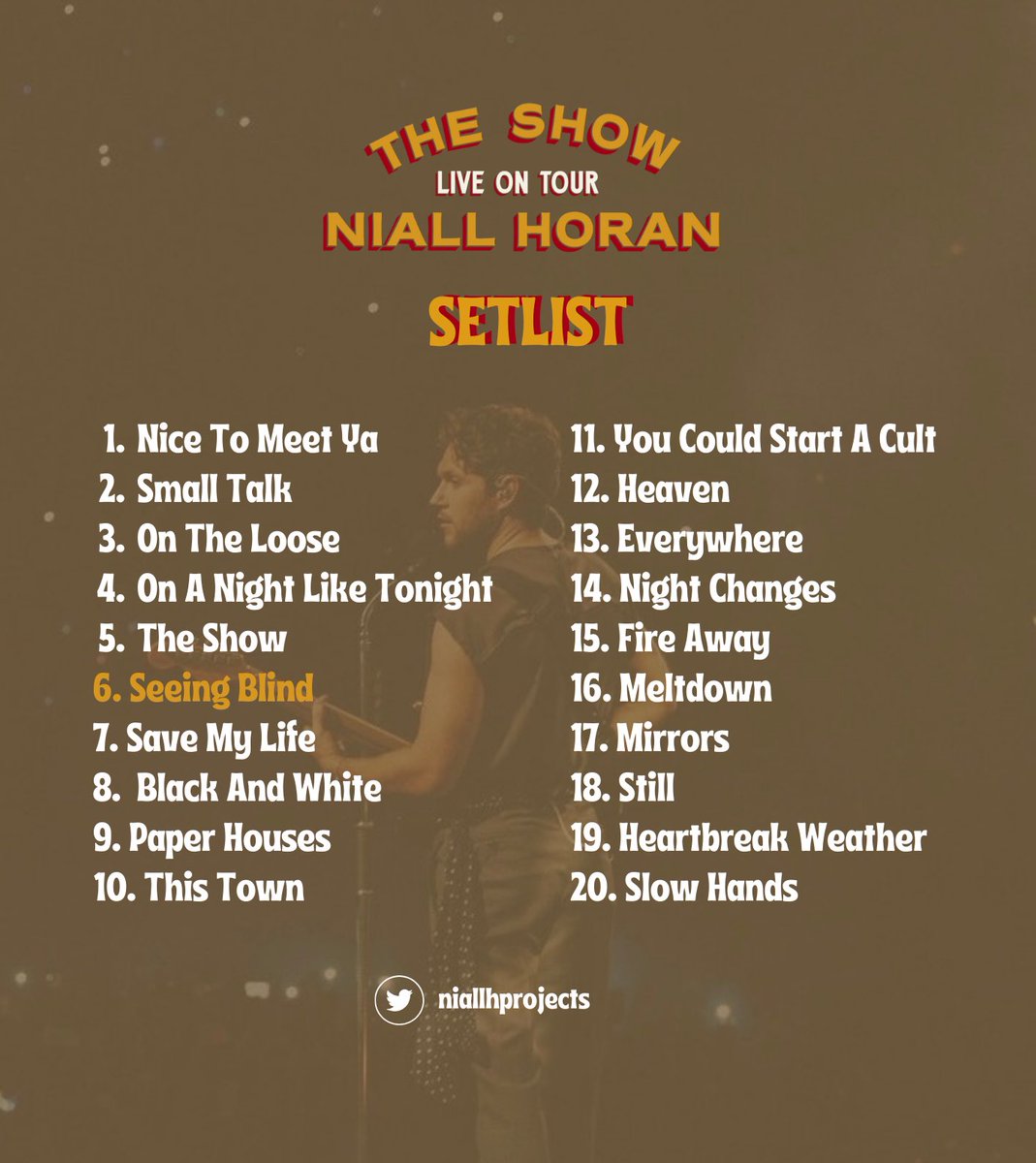 Setlist: Hollywood 

#TheShowLiveOnTour #TSLOTHollywood