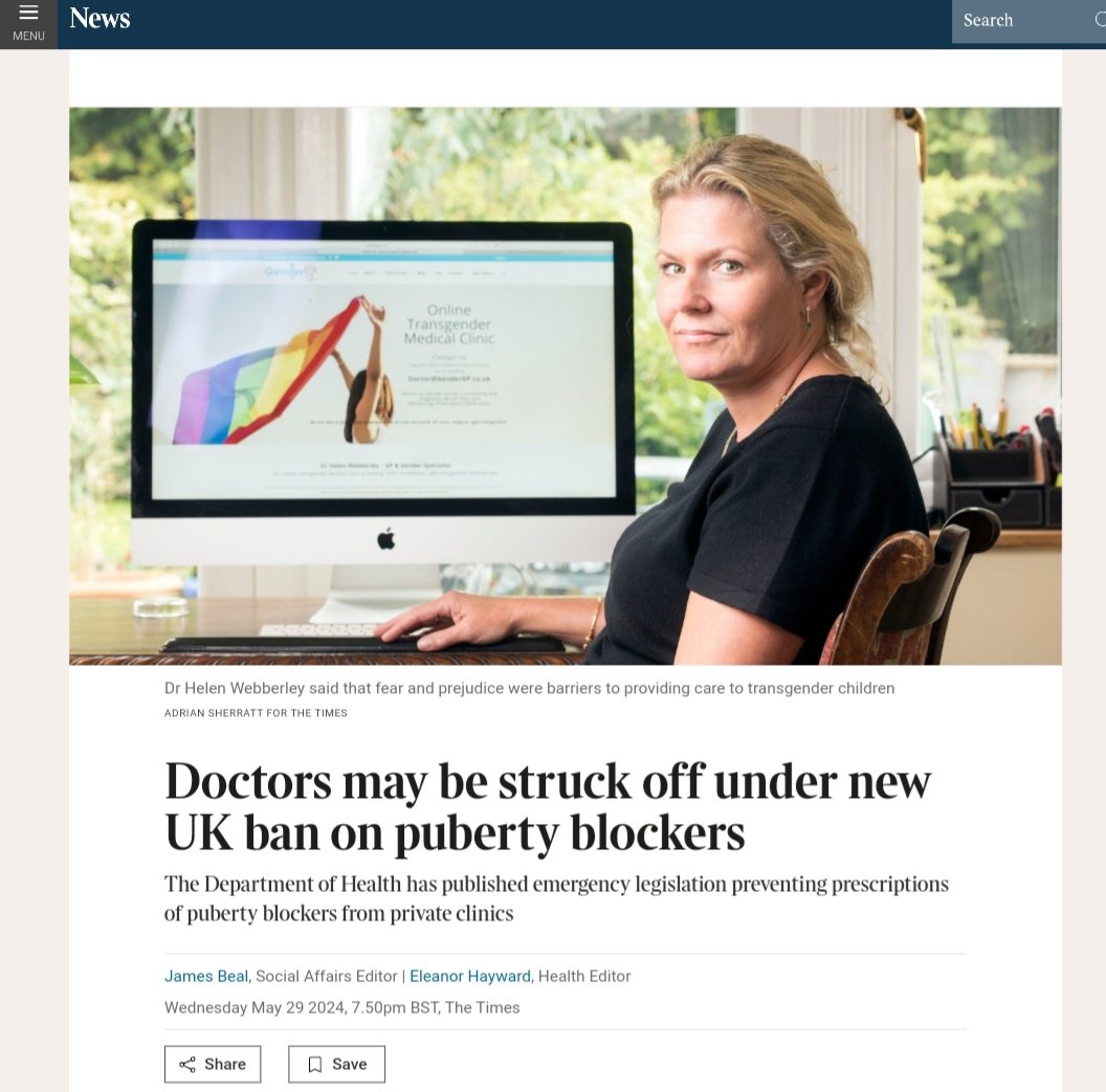 UK Puberty Blocker Ban: 'Health officials have clarified that the ban will apply to the controversial gender clinic Gender GP, despite it being based in Singapore, as it issues its prescriptions via doctors in Europe.' archive.ph/vtj7Q