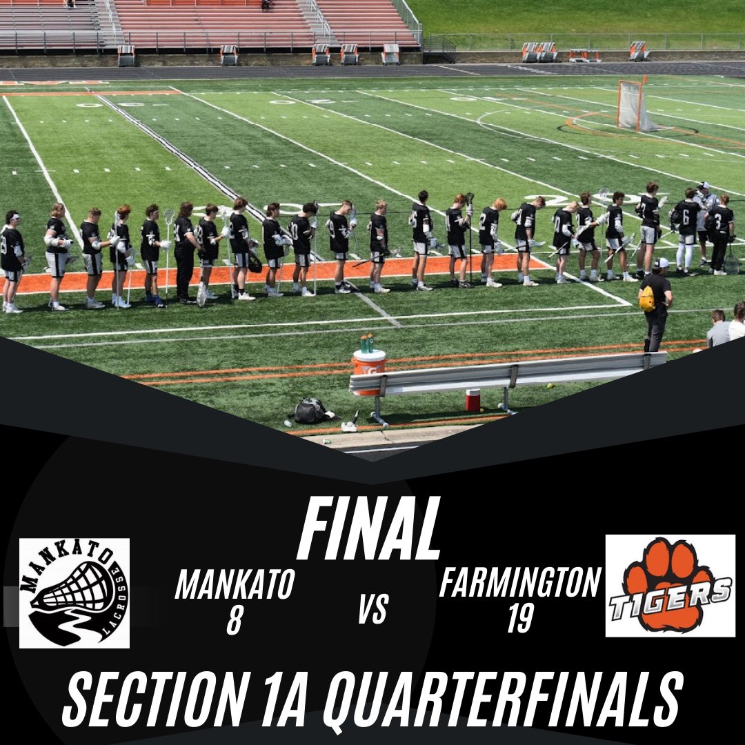 Our season comes to a close tonight with a loss to the Farmington Tigers. Thank you everyone for the support.