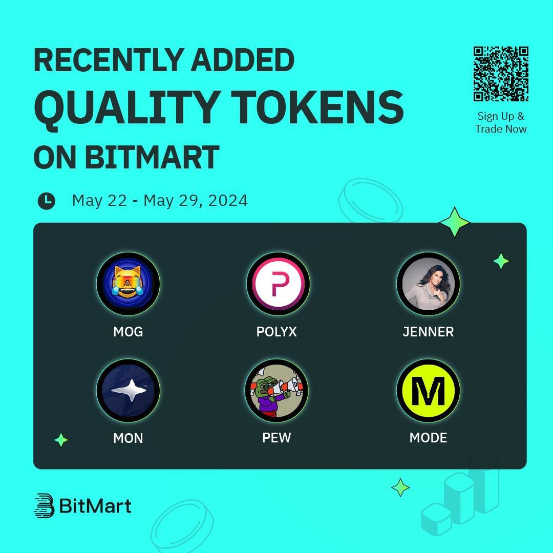 🔥Tin Tức Thú Vị! #BitMart đã ra mắt thêm nhiều token chất lượng! 1️⃣$MOG: Một memecoin tập trung vào các meme hài hước, có tính lan truyền, nhằm tạo ra một cộng đồng và phong cách sống sôi động xung quanh văn hóa internet. 2️⃣$POLYX: Polymesh là một blockchain