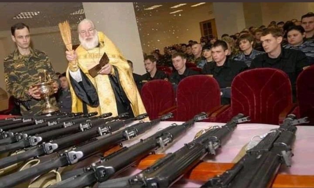 When I was abroad in Canada 🇨🇦 the priest showed up to bless our AK74 rifles…weird weird stuff 😑