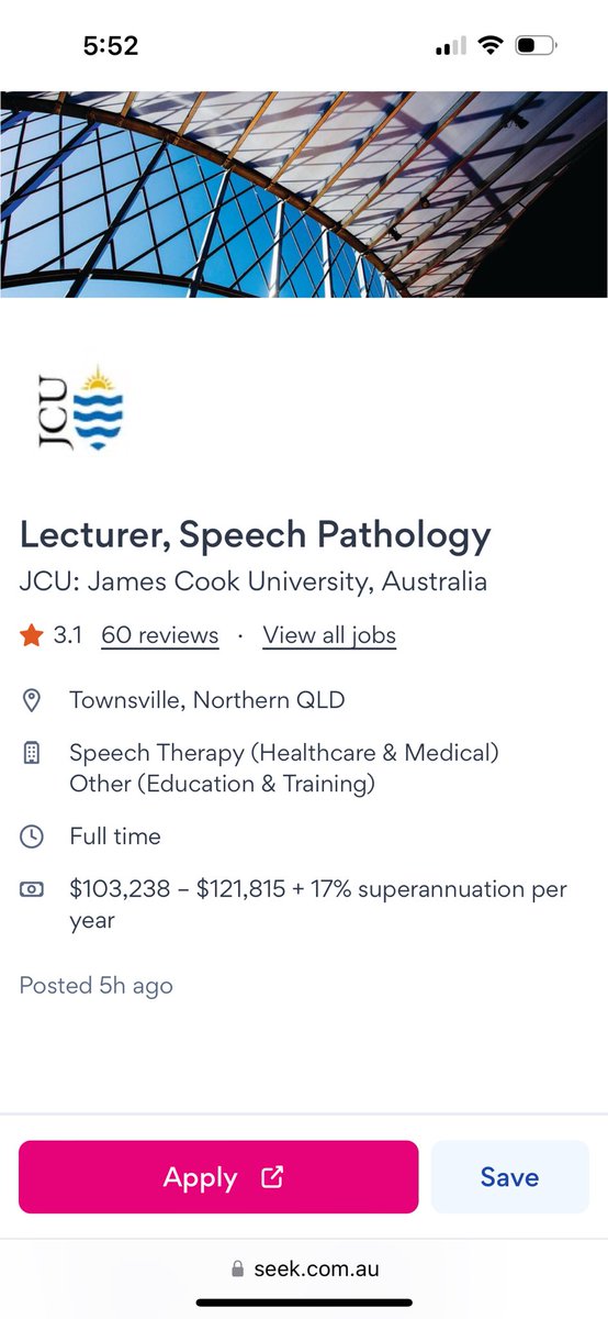 Fran Cochrane (@fran_slp_ed) on Twitter photo We are hiring! Come and work with a fabulous team <a href="/jcu/">James Cook Uni</a> speech pathology!
seek.com.au/job/76245470?t… We are hiring! Come and work with a fabulous team <a href="/jcu/">James Cook Uni</a> speech pathology!
seek.com.au/job/76245470?t…